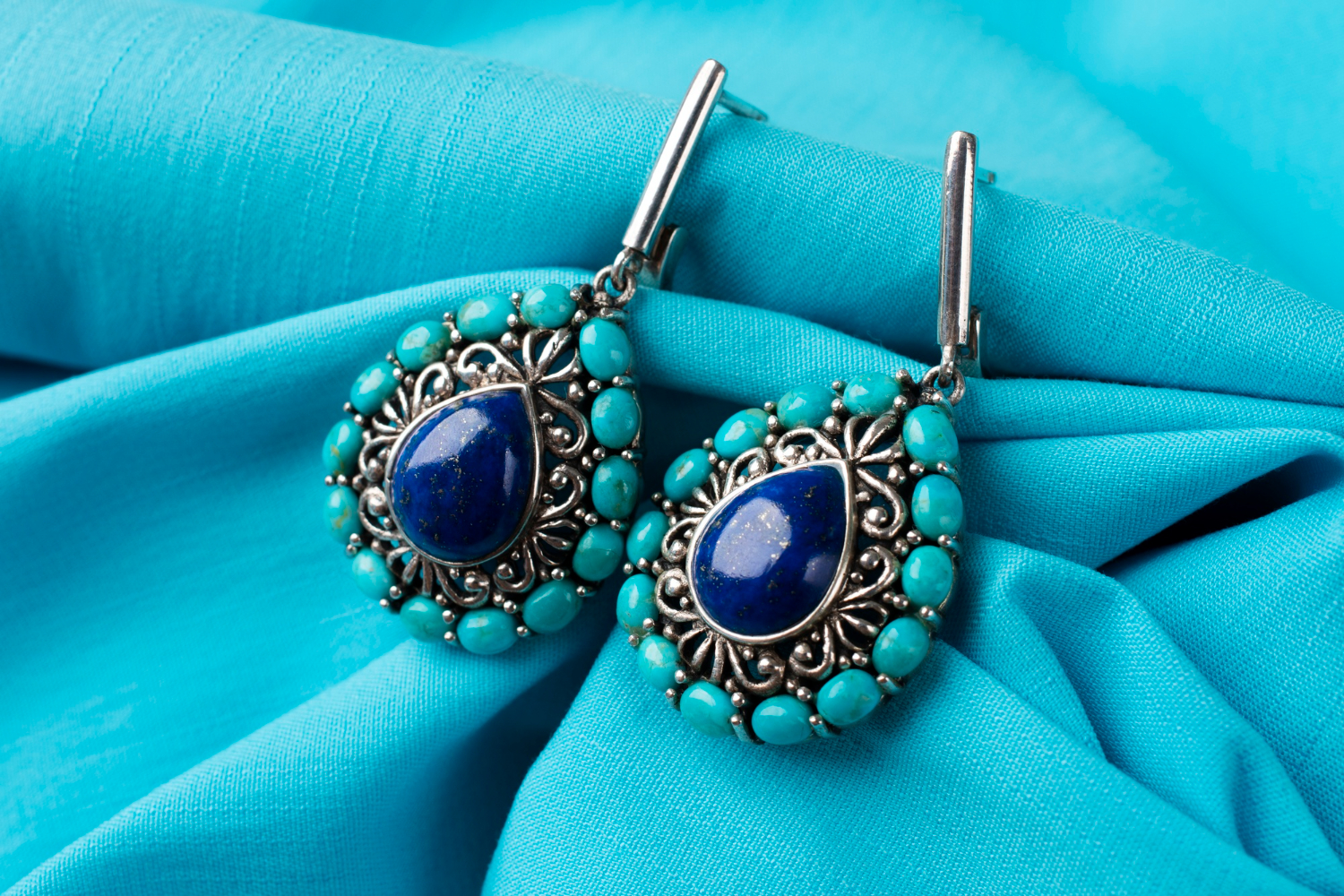 boucles d'oreille bleu idée cadeau original grand-mère